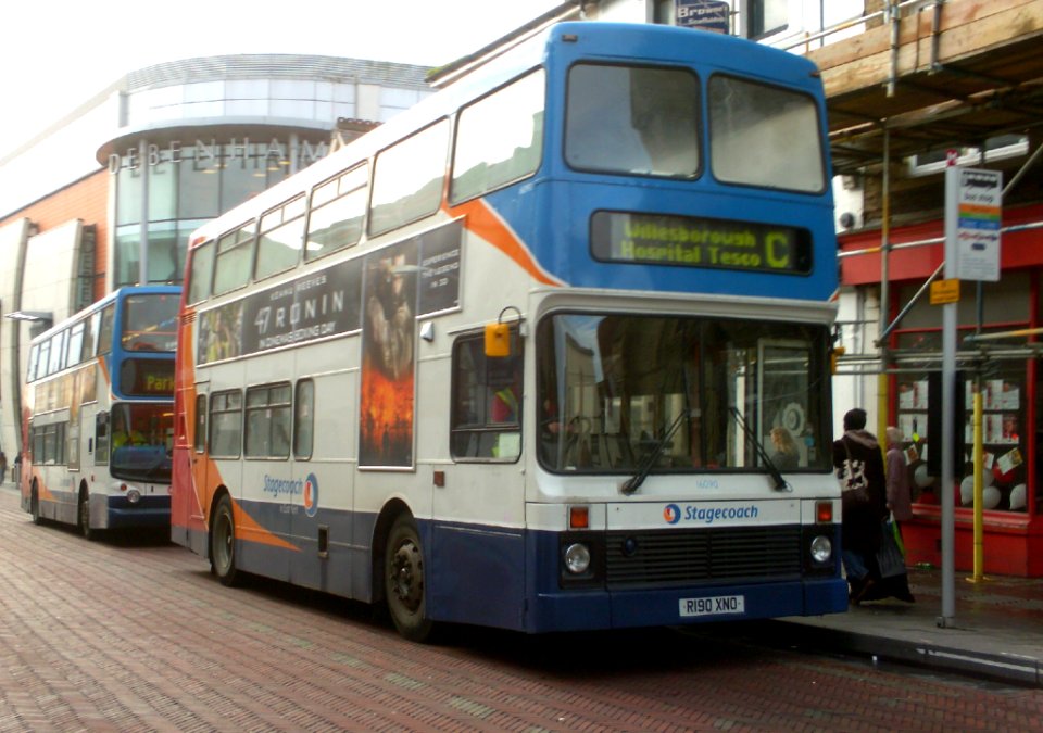 r190xno, stagecoach bus, in ashford, (2013)
