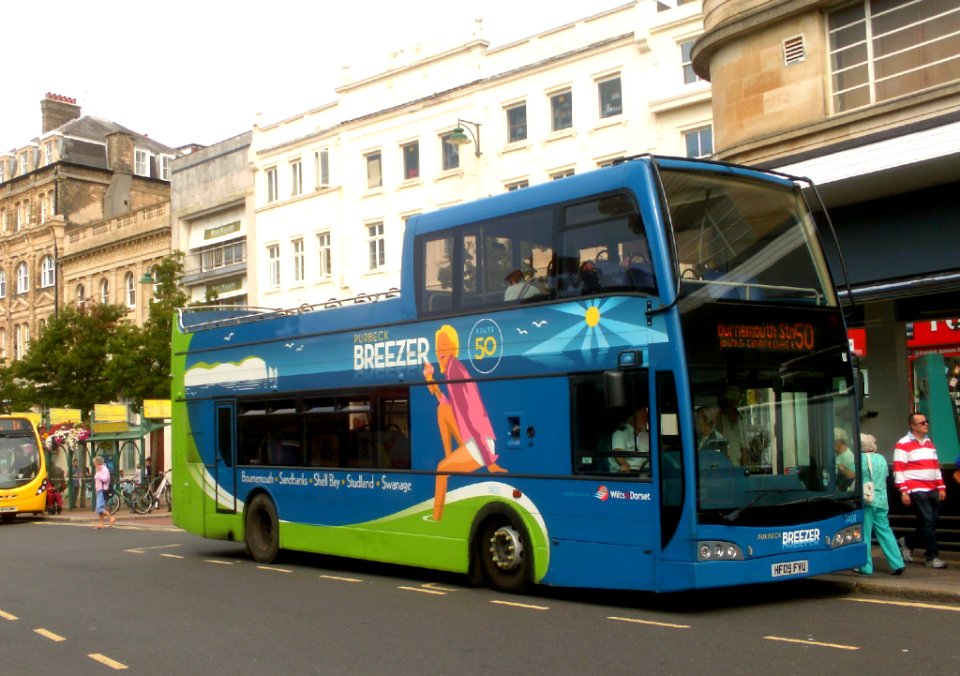 hf09bwu purbeck breezer at bournemouth 11th september 2014