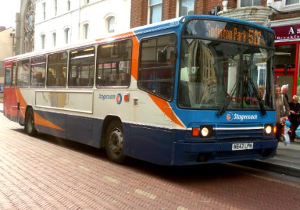 n642lpn, stagecoach bus, in ashford, (13th of october 2013)