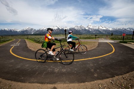 Bikers on Pathway photo