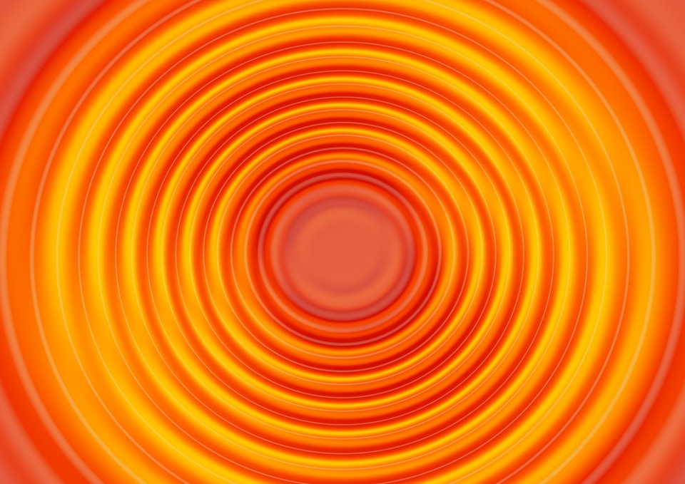 Waves circles orange wave orange circle