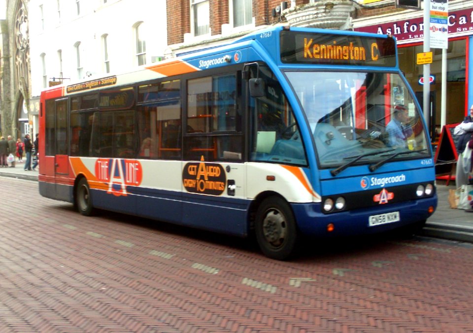 gn58nxm, stagecoach bus, in ashford, (2013)