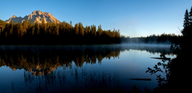 Mount Moran reflected in String Lake photo