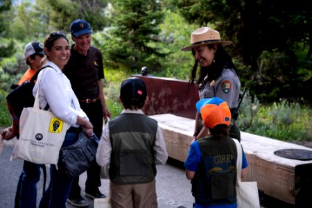 Ranger and Visitors at Jenny Lake Area