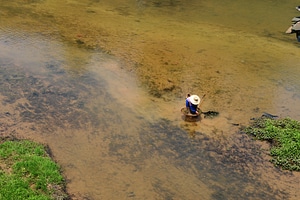 The scenery jiang fishing photo