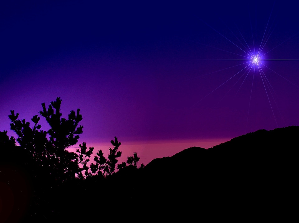 Star contrast silhouette