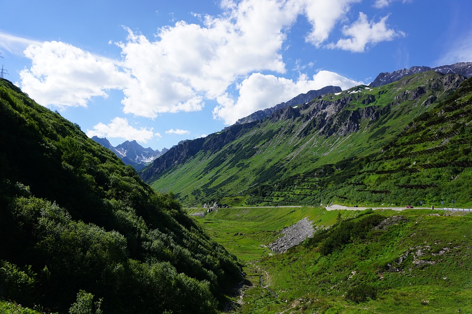 Alpine landscape road