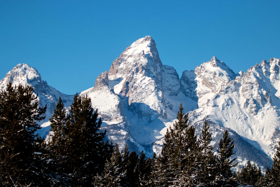 Mountains come out from days of snow and clouds