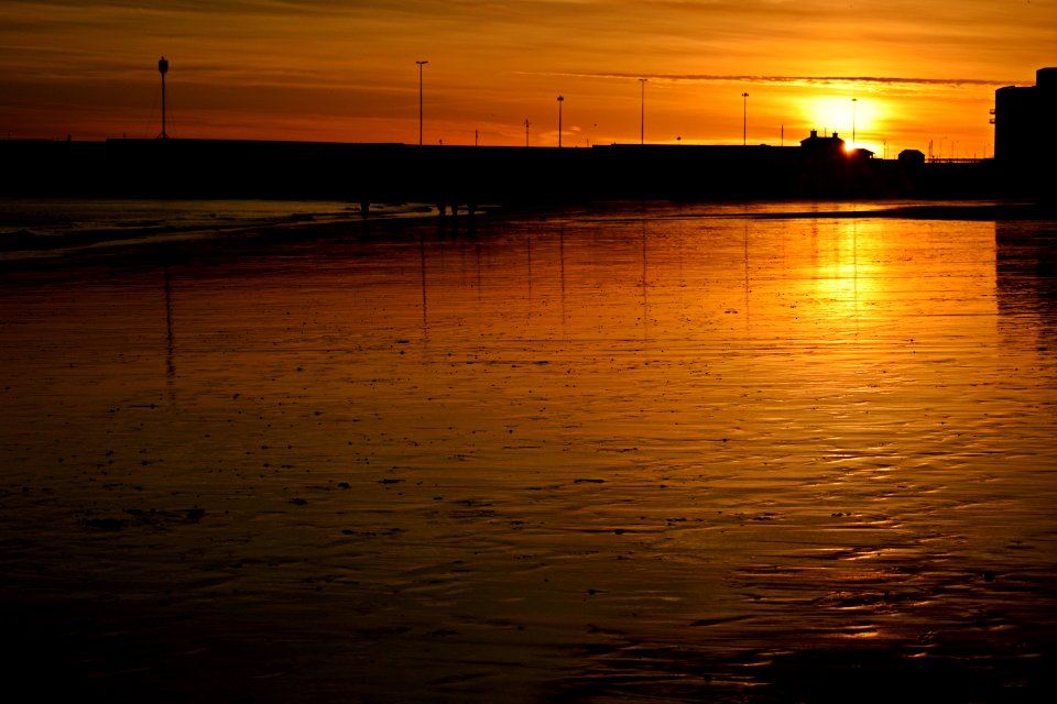 Folkestone sunset at the Sunny Sands