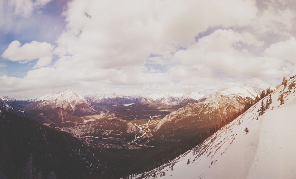 Snow landscape mountain photo