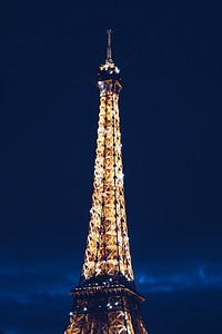 France eiffel lightning