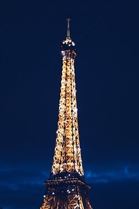 France eiffel lightning photo