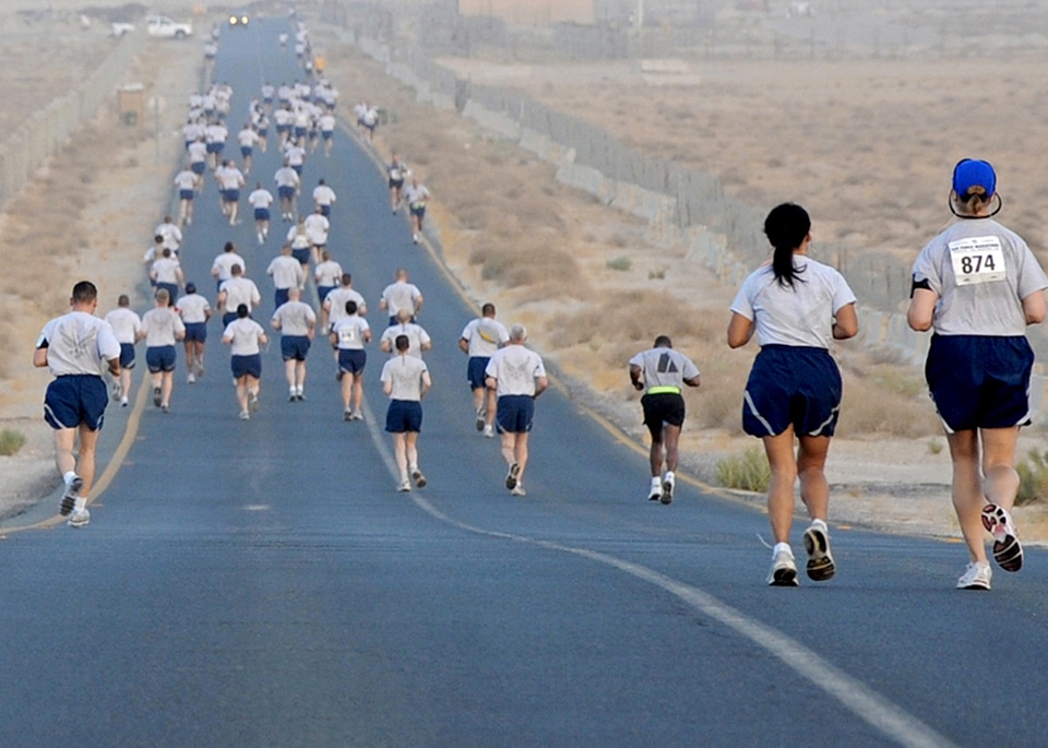 Running road outdoor photo