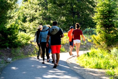 Visitors walking in the Jenny Lake Area