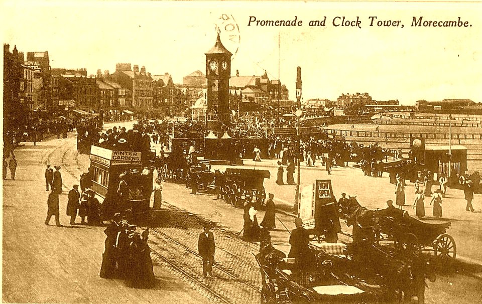 central prom clock tower flag stand misc1769