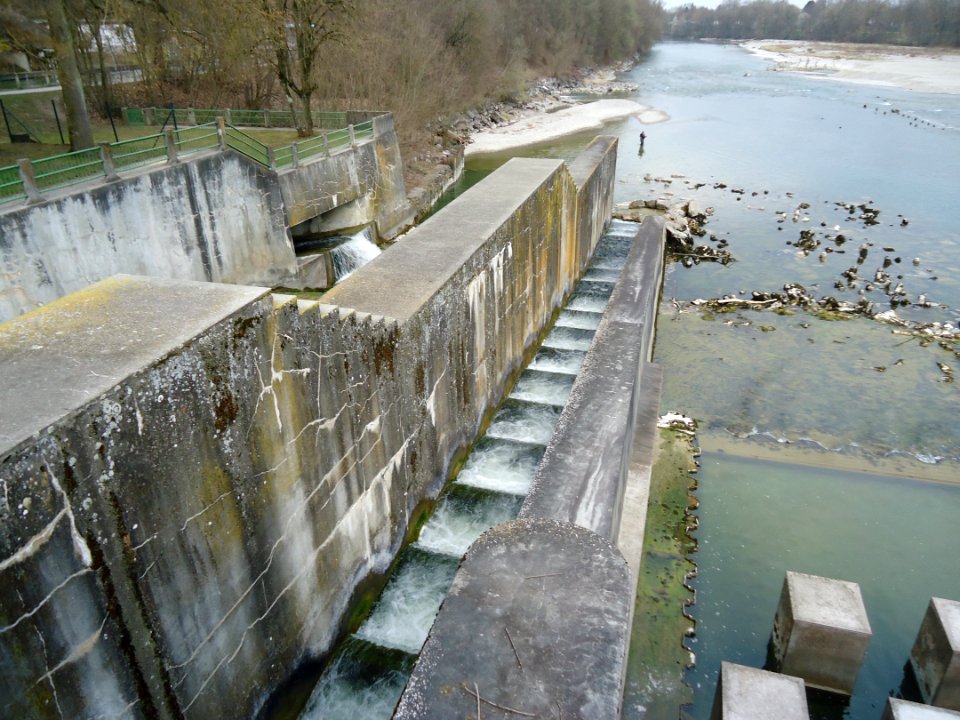 Fish ladder, Hochablass, Augsburg, Germany