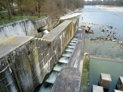Fish ladder, Hochablass, Augsburg, Germany