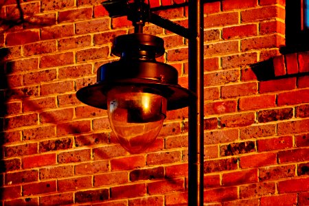 Early sunset and a lamp