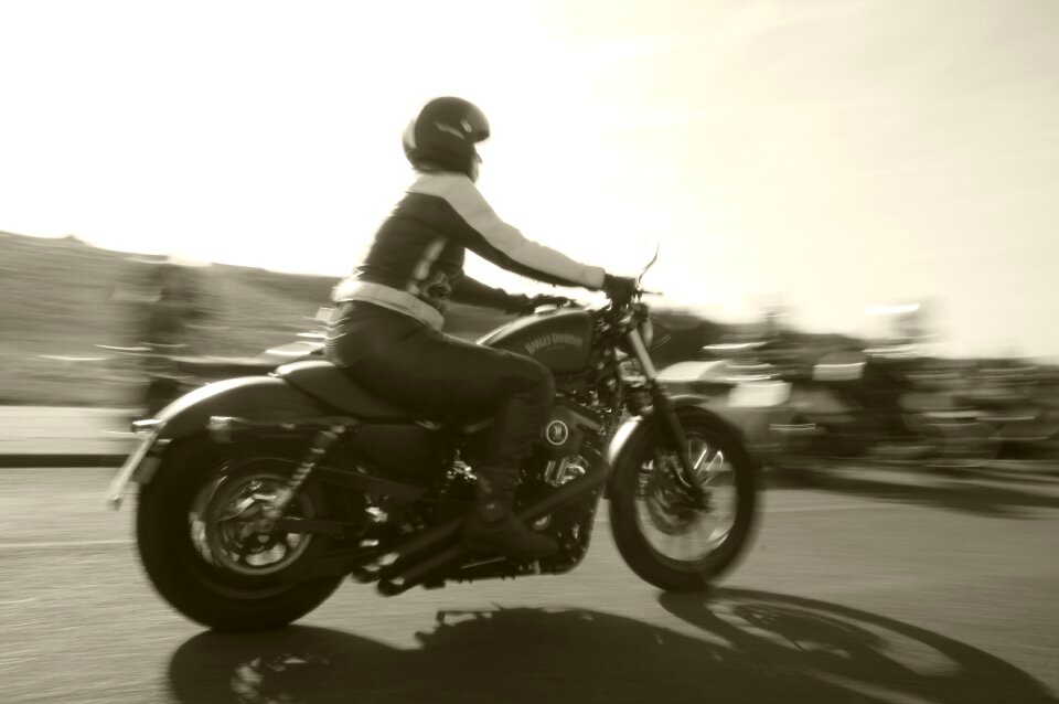 Speed motorbike road