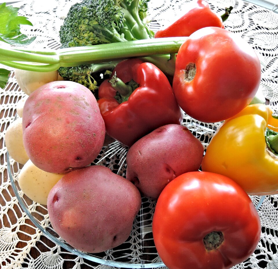 Celery broccoli tomatoes