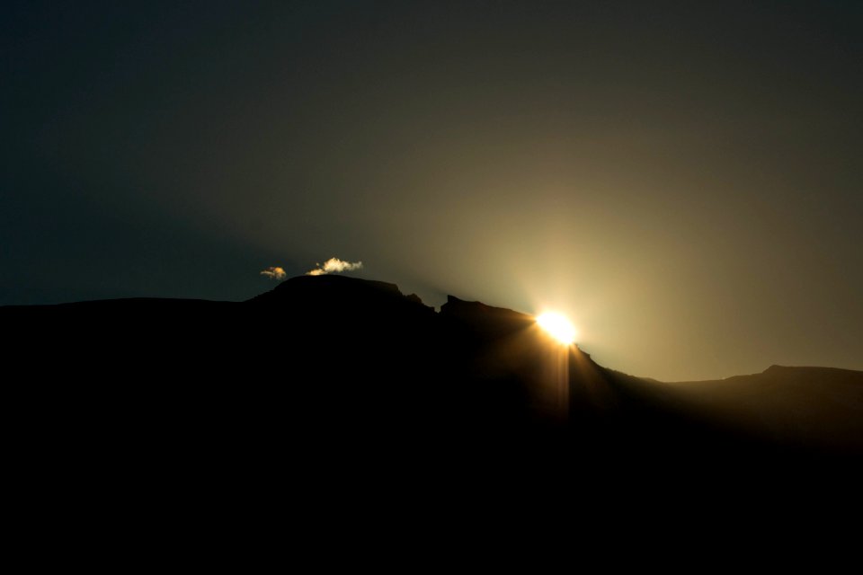 Sleeping Indian of Sheep Mountain at sunrise