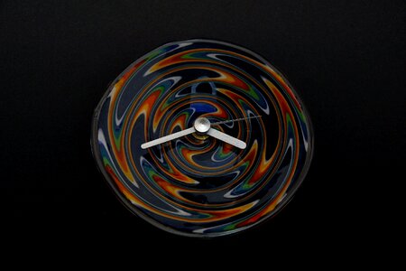 Glass art glass clock farbenspiel