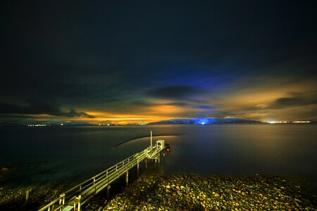 Snow lake pier