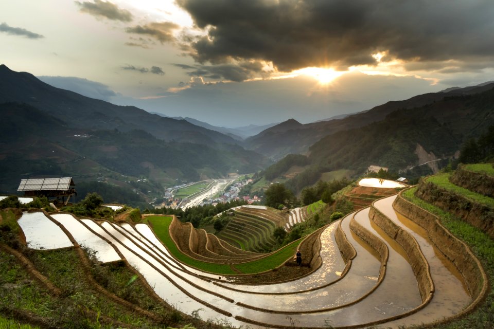 Terraced paddy fields, Ha Giang, Vietnam photo