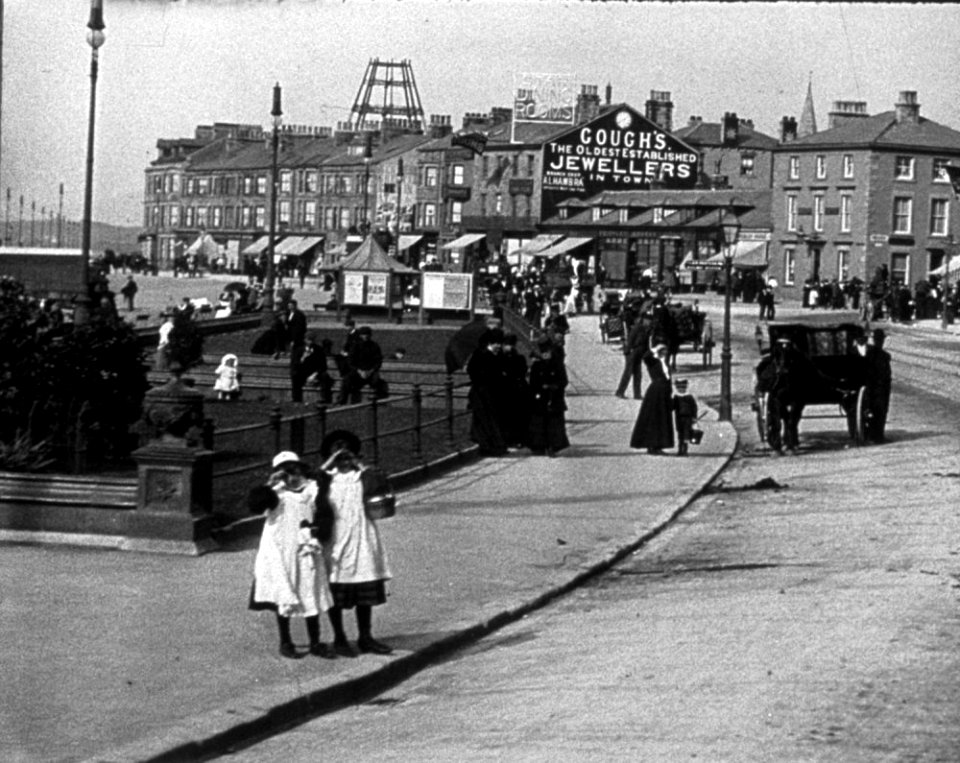 central prom clock tower flag stand panoramic-view-morecambe