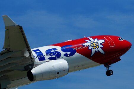 Vacations flying jet