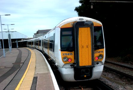375815, south eastern electrostar at ramsgate, this is the 1222 to charing cross, (24th of july 2015)