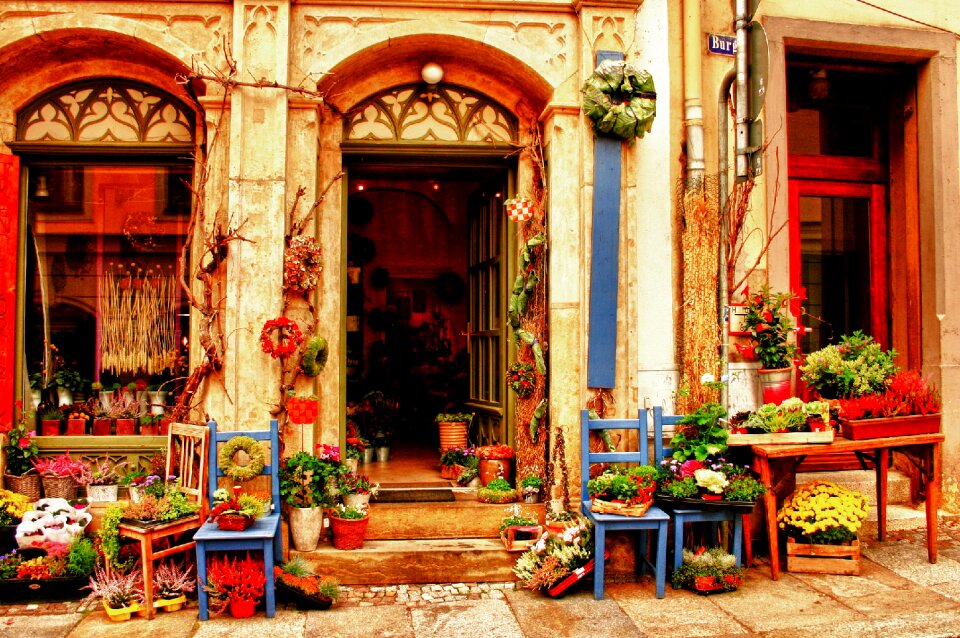 Flower shop meissen impression hdr