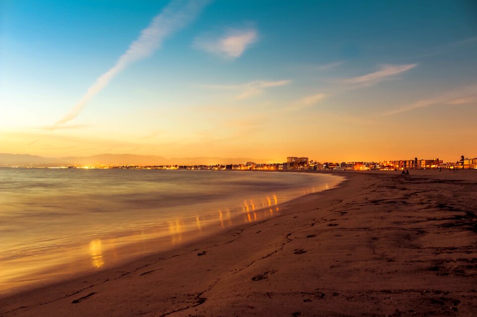 Night coast twilight