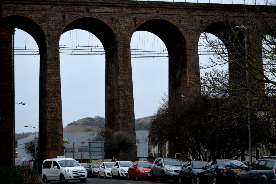 Massive train bridge in Folkestone