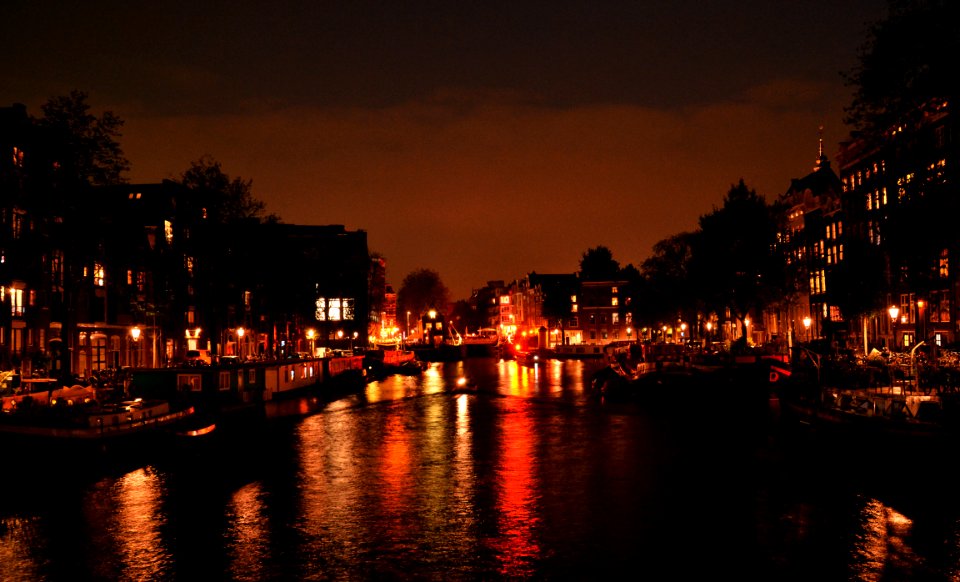 Night Amsterdam Canal
