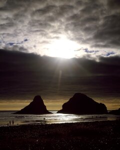 Ocean sky rocks photo