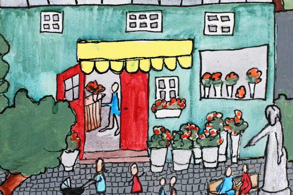 Plate city flower shop