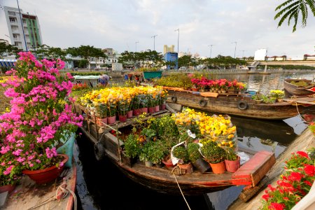 Floating-market, Vietnam photo