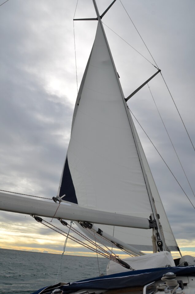 Ocean sail boat water
