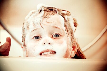 Bath wash foam photo