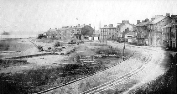central prom clock tower flag stand earliest photo towards top of queen st misc393