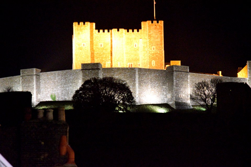 Dover Castle at night