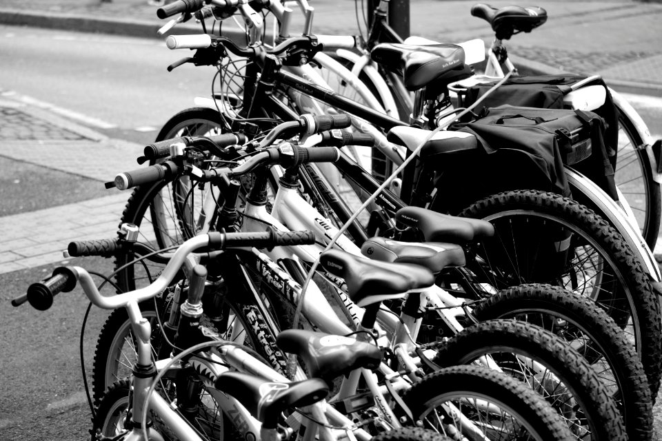 Bicycles on display