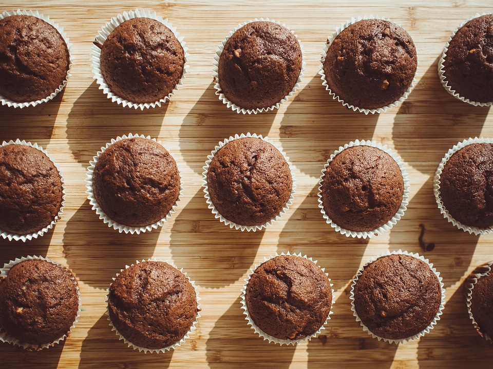 Muffins baking food