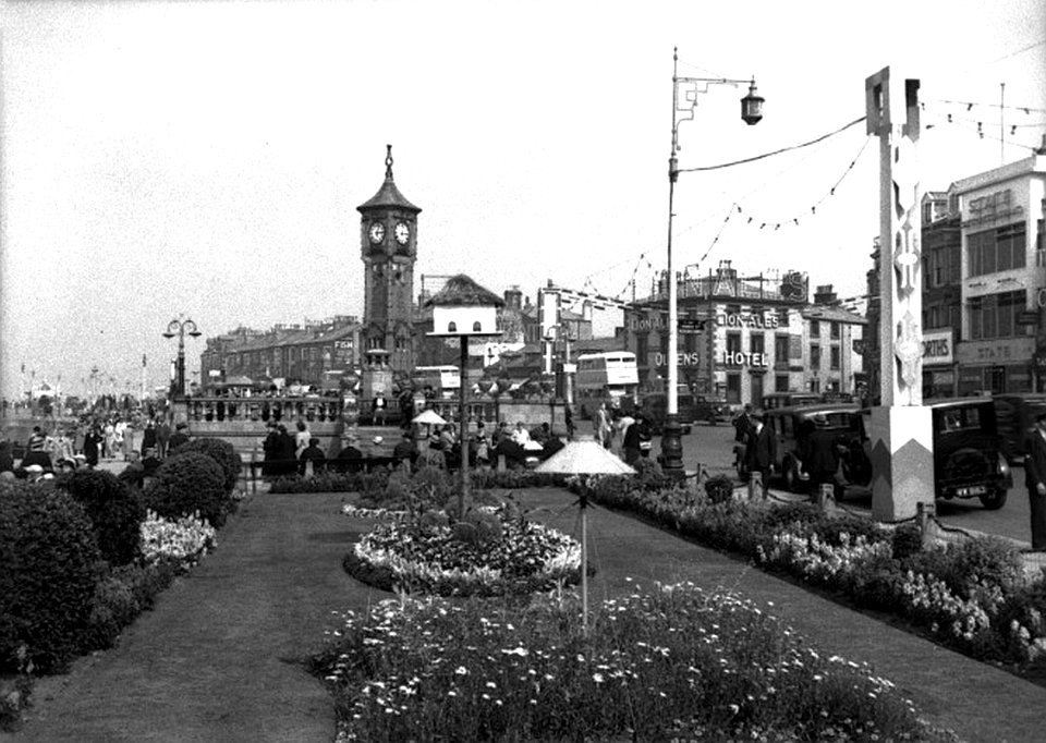 central prom clock tower flag stand misc2986
