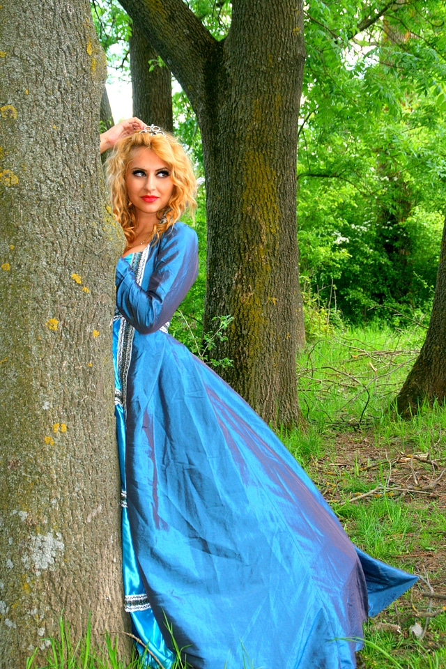 Dress blue forest