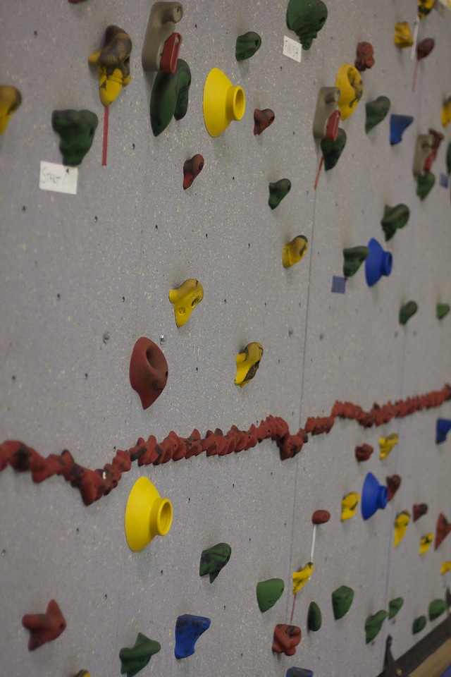 Climbing wall rock