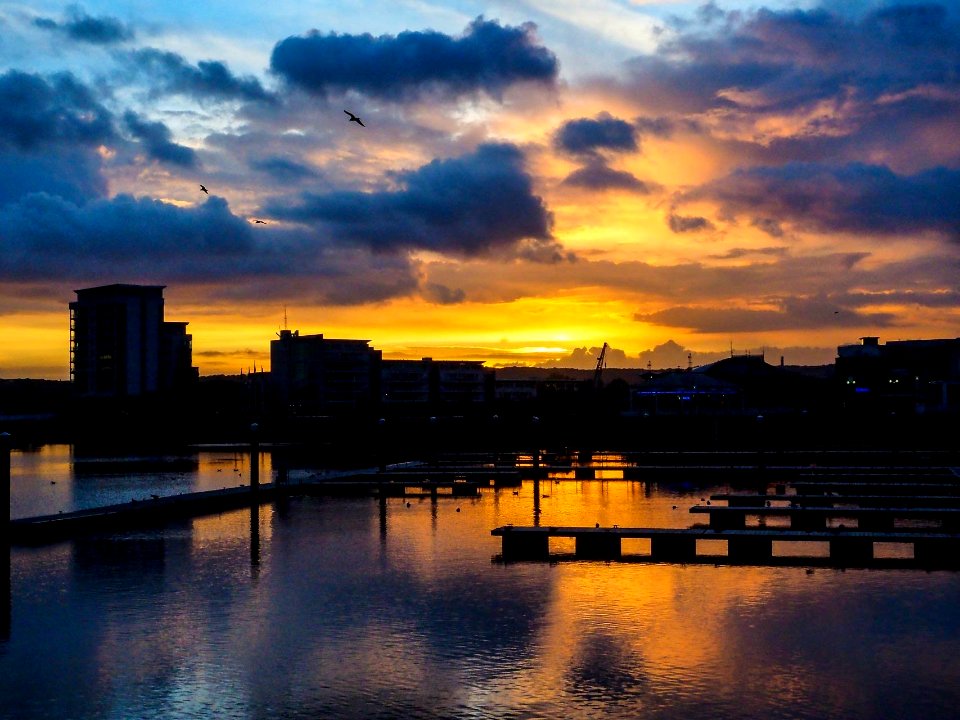 Sunset Cardiff Bay