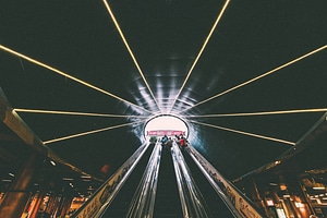 Light perspective escalator photo