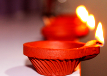 Diwali Diya - Small Bowl-like Lamps Made of Mud photo